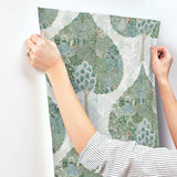 Wallpaper Mystic Forest Wallpaper // Green & Teal