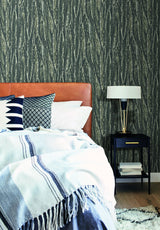 Wallpaper Native Leaves Wallpaper // Black