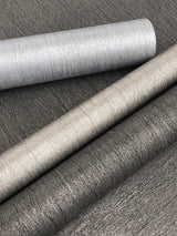 Wallpaper Natural Texture Wallpaper // Silver & Brown Metallic