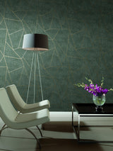 Wallpaper Nazca Wallpaper // Dark Grey & Gold