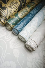 Wallpaper Nouveau Damask Wallpaper // Beige