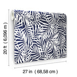 Wallpaper Oahu Fronds Peel & Stick Wallpaper // Blue
