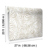 Wallpaper Oahu Fronds Peel & Stick Wallpaper // Off White