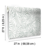 Wallpaper Oahu Fronds Wallpaper // Light Green & White