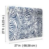 Wallpaper Oahu Fronds Wallpaper // Navy & White