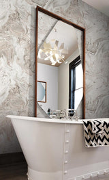 Wallpaper Oil & Marble Peel & Stick Wallpaper // Clay & Taupe