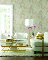 Wallpaper Oil & Marble Wallpaper // Blush Metallic