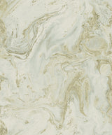 Wallpaper Oil & Marble Wallpaper // Green & Gold Metallic