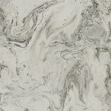 Wallpaper Oil & Marble Wallpaper // Grey Metallic