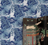 Wallpaper Old Peking Peel & Stick Wallpaper // Navy Blue