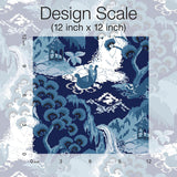 Wallpaper Old Peking Peel & Stick Wallpaper // Navy Blue