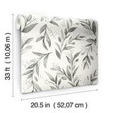 Wallpaper Olive Branch Wallpaper // Charcoal