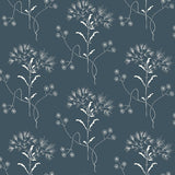 Wallpaper On Navy Wallpaper // White & Navy