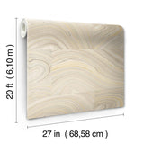 Wallpaper Onyx Peel & Stick Wallpaper // Grey