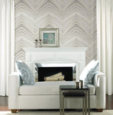 Wallpaper Onyx Strata Wallpaper // Beige