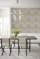 Wallpaper Onyx Strata Wallpaper // Taupe