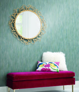 Wallpaper Opalescent Stria Wallpaper // Blue Metallic