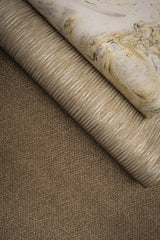 Wallpaper Opalescent Stria Wallpaper // Mink Metallic