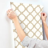Wallpaper Open Trellis Wallpaper // Gold Metallic