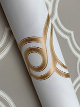 Wallpaper Open Trellis Wallpaper // Gold Metallic