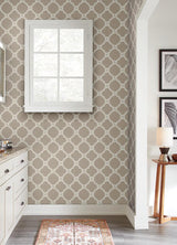 Wallpaper Open Trellis Wallpaper // Taupe