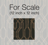 Wallpaper Oriental Lattice Wallpaper // Black & Gold