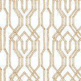 Wallpaper Oriental Lattice Wallpaper // White & Gold