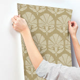 Wallpaper Ottoman Fans Wallpaper // Gold & White