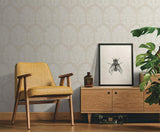 Wallpaper Ottoman Fans Wallpaper // Light Grey