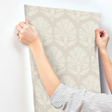 Wallpaper Ottoman Fans Wallpaper // Light Grey