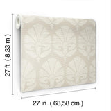 Wallpaper Ottoman Fans Wallpaper // Light Grey