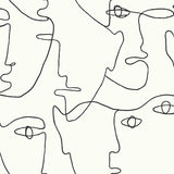 Wallpaper Pablo Portraits Peel & Stick Wallpaper // Black