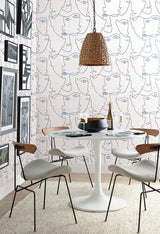 Wallpaper Pablo Portraits Peel & Stick Wallpaper // Blue