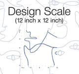 Wallpaper Pablo Portraits Peel & Stick Wallpaper // Blue