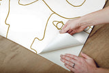 Wallpaper Pablo Portraits Peel & Stick Wallpaper // Gold Metallic