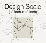 Wallpaper Pablo Portraits Peel & Stick Wallpaper // Linen & Charcoal