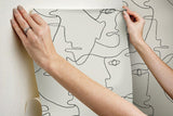 Wallpaper Pablo Portraits Peel & Stick Wallpaper // Linen & Charcoal