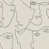 Wallpaper Pablo Portraits Peel & Stick Wallpaper // Linen & Charcoal