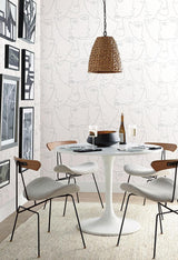 Wallpaper Pablo Portraits Peel & Stick Wallpaper // Silver Metallic