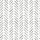 Wallpaper Painted Herringbone Wallpaper // Black