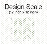 Wallpaper Painted Herringbone Wallpaper // Green