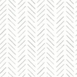 Wallpaper Painted Herringbone Wallpaper // Grey