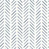 Wallpaper Painted Herringbone Wallpaper // Navy