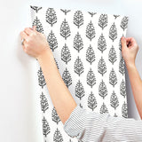 Wallpaper Paisley on Calico Wallpaper // Black & White