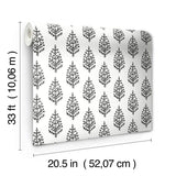 Wallpaper Paisley on Calico Wallpaper // Black & White