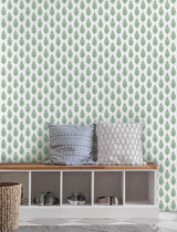 Wallpaper Paisley on Calico Wallpaper // Green