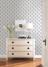 Wallpaper Paisley on Calico Wallpaper // Grey