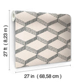 Wallpaper Palisades Paperweave Wallpaper // Beige & Black