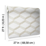 Wallpaper Palisades Paperweave Wallpaper // Beige & White