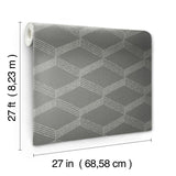 Wallpaper Palisades Paperweave Wallpaper // Grey & White
